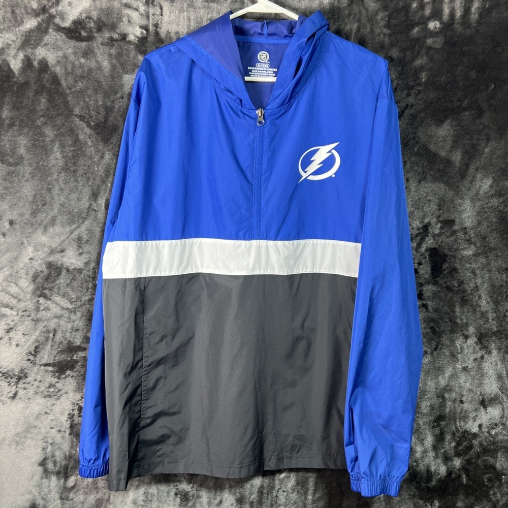 NHL G-III Sports Windbreaker Hoodie XL Tampa Bay Lightning 1/4 zip